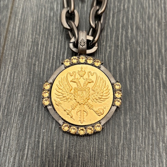 French Kande Jewelry - Gold and Silver Pendant Necklace